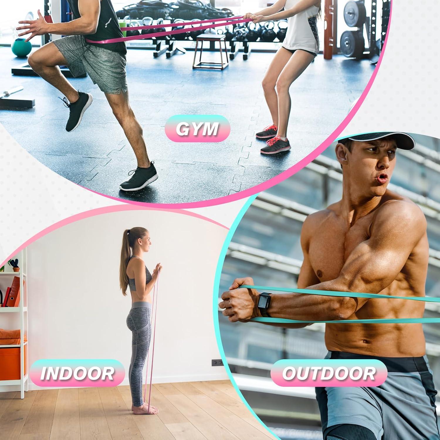 imageRitFit Pull Up Assist Band Premium Resistance Band for Pull Up Assistance Resistance Training Body Stretching Powerlifting Mobility Training9 Pink 20 to 60 Pounds