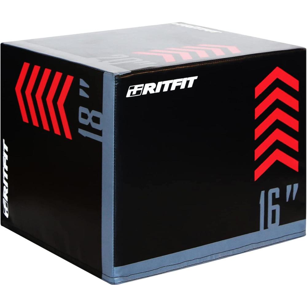 imageRitFit 3 in 1 Extra Firm Soft Plyo Box Foam Plyometric Box30x24x2020x18x16 Heavy Duty High Density Foam Jumping Box 3 Sizes with PVC CoverPlatform for Home Gym Fitness 440lb Weight CapacitySMALLB