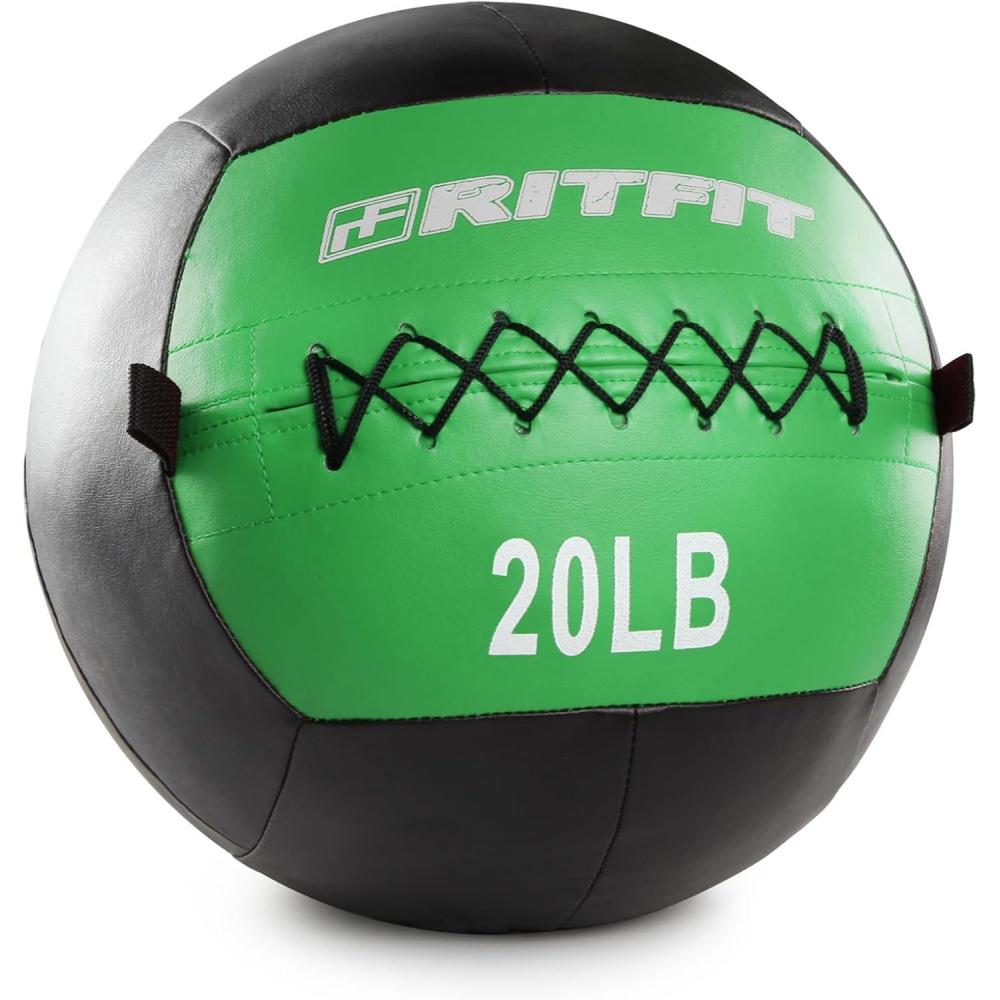 imageRitFit Medicine Ball weight ball Soft Medicine Ball Wall Medicine Ball Soft Wall Ball Wall Ball set Medicine Balls for Exercise and Conditioning Workouts Fitness Gym Equipment for Core Training and Cross Training 51015202530 lbsGREEN200 pounds