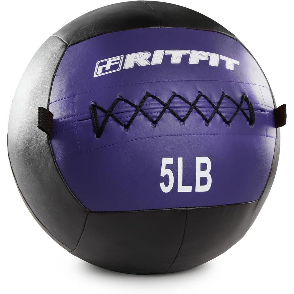imageRitFit Medicine Ball weight ball Soft Medicine Ball Wall Medicine Ball Soft Wall Ball Wall Ball set Medicine Balls for Exercise and Conditioning Workouts Fitness Gym Equipment for Core Training and Cross Training 51015202530 lbsPurple50 pounds