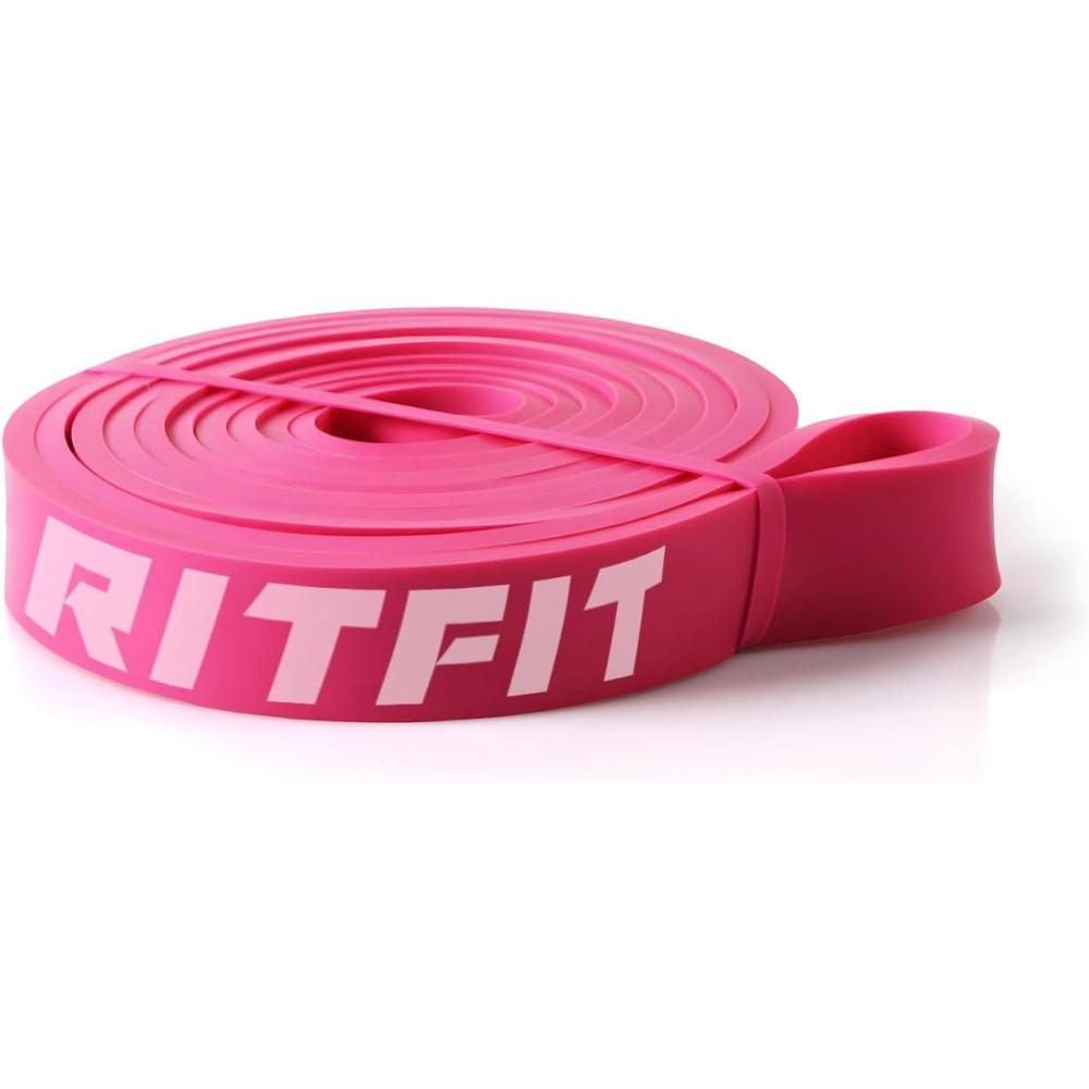 imageRitFit Pull Up Assist Band  Premium Resistance Band for Pull Up Assistance Resistance Training Body Stretching Powerlifting Mobility Training10 Rose Pink  25 to 65 Pounds