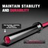 RITFIT 7FT Olympic Barbell for Strength and Weightlifting Training – 2 Inch Olympic Bar for Squat, Deadlift, Bench Press, Curl, Overhead Press – 600lbs/1000lbs/1200lbs Capacity(Sliver/Pink)
