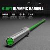 RITFIT 7FT Olympic Barbell for Strength and Weightlifting Training – 2 Inch Olympic Bar for Squat, Deadlift, Bench Press, Curl, Overhead Press – 600lbs/1000lbs/1200lbs Capacity(Sliver/Green)