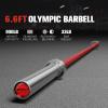 RITFIT 7FT Olympic Barbell for Strength and Weightlifting Training – 2 Inch Olympic Bar for Squat, Deadlift, Bench Press, Curl, Overhead Press – 600lbs/1000lbs/1200lbs Capacity(Sliver/Red)