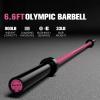 RITFIT 7FT Olympic Barbell for Strength and Weightlifting Training – 2 Inch Olympic Bar for Squat, Deadlift, Bench Press, Curl, Overhead Press – 600lbs/1000lbs/1200lbs Capacity(Pink)