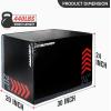 RitFit 3 in 1 Extra Firm Soft Plyo Box Foam Plyometric Box-30”x24”x20”-20″x18″x16″ Heavy Duty High Density Foam Jumping Box 3 Sizes with PVC Cover,Platform for Home Gym Fitness, 440lb Weight Capacity(LARGE-B)