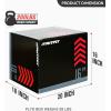 RitFit 3 in 1 Extra Firm Soft Plyo Box Foam Plyometric Box-30”x24”x20”-20″x18″x16″ Heavy Duty High Density Foam Jumping Box 3 Sizes with PVC Cover,Platform for Home Gym Fitness, 440lb Weight Capacity(SMALL-B)