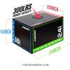 RitFit 3 in 1 Extra Firm Soft Plyo Box Foam Plyometric Box-30”x24”x20”-20″x18″x16″ Heavy Duty High Density Foam Jumping Box 3 Sizes with PVC Cover,Platform for Home Gym Fitness, 440lb Weight Capacity(MEDIUM-A)