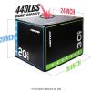 RitFit 3 in 1 Extra Firm Soft Plyo Box Foam Plyometric Box-30”x24”x20”-20″x18″x16″ Heavy Duty High Density Foam Jumping Box 3 Sizes with PVC Cover,Platform for Home Gym Fitness, 440lb Weight Capacity(LARGE-A)