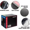 RitFit 3 in 1 Extra Firm Soft Plyo Box Foam Plyometric Box-30”x24”x20”-20″x18″x16″ Heavy Duty High Density Foam Jumping Box 3 Sizes with PVC Cover,Platform for Home Gym Fitness, 440lb Weight Capacity(SMALL-A)