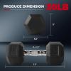RitFit 5-300LBS Rubber Encased Hex Dumbbell Sets with Optional Rack for Home Gym, Coated Hand Weights for Strength Training, Workouts(2 X 30 LBS)