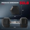 RitFit 5-300LBS Rubber Encased Hex Dumbbell Sets with Optional Rack for Home Gym, Coated Hand Weights for Strength Training, Workouts(2 X 35 LBS)