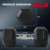 RitFit 5-300LBS Rubber Encased Hex Dumbbell Sets with Optional Rack for Home Gym, Coated Hand Weights for Strength Training, Workouts(2 X 45 LBS)