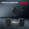 RitFit 5-300LBS Rubber Encased Hex Dumbbell Sets with Optional Rack for Home Gym, Coated Hand Weights for Strength Training, Workouts(2 X 5 LBS)