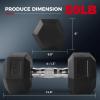 RitFit 5-300LBS Rubber Encased Hex Dumbbell Sets with Optional Rack for Home Gym, Coated Hand Weights for Strength Training, Workouts(2 X 50 LBS)