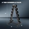 RitFit 5-300LBS Rubber Encased Hex Dumbbell Sets with Optional Rack for Home Gym, Coated Hand Weights for Strength Training, Workouts(300 LB Set with 5-Tier Rack (10+20+30+40+50))