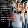 RitFit 5-300LBS Rubber Encased Hex Dumbbell Sets with Optional Rack for Home Gym, Coated Hand Weights for Strength Training, Workouts(60 Lb Set (5+10+15))