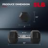 RitFit 5-300LBS Rubber Encased Hex Dumbbell Sets with Optional Rack for Home Gym, Coated Hand Weights for Strength Training, Workouts(A:2 X 5LB)