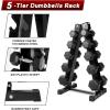 RitFit 5-650 LBS PVC Encased Hex Dumbbell Sets with Optional Rack for Home Gym, Hand weight with Chrome Handle for Strength Training, Workouts((5+10+15+25+35) 180LBS SET)