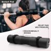 RitFit 7 Pcs Barbell Squat Pad Set, with Resistance Band, 2 Safety Straps, 2 Gym Ankle Straps & Carry Bag, Upgraded Neck & Shoulder Protective Pad Support for Squats, Lunges & Hip Thrust (Pink/Black)(Black)