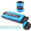 RitFit Ankle Wrist Weights (1 Pair) 1 1.5 2 3 4 5 LB Each with Fully Adjustable Strap for Arm, Hand & Leg – Best for Walking, Jogging, Gymnastics, Aerobics(Blue-3LB)