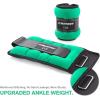 RitFit Ankle Wrist Weights (1 Pair) 1 1.5 2 3 4 5 LB Each with Fully Adjustable Strap for Arm, Hand & Leg – Best for Walking, Jogging, Gymnastics, Aerobics(Green-2LB)