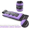 RitFit Ankle Wrist Weights (1 Pair) 1 1.5 2 3 4 5 LB Each with Fully Adjustable Strap for Arm, Hand & Leg – Best for Walking, Jogging, Gymnastics, Aerobics(Purple-1.5LB)