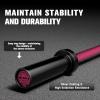 RitFit Barbell Weight Set – 4/6FT Olympic Barbell with Weight Plates (55-275LB Total) – Weightlifting Equipment for Squats, Curls, Deadlifts, Presses, Hip Thrusts(Black/Pink)