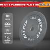 RitFit Color Coded Olympic Bumper Plate for Barbell – 2-Inch Weight Plates With Steel Insert, Rubber Weights for Strength Training in Home Gym(160 Set)
