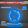 RitFit Color Coded Olympic Bumper Plate for Barbell – 2-Inch Weight Plates With Steel Insert, Rubber Weights for Strength Training in Home Gym(2X45LB)