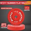 RitFit Color Coded Olympic Bumper Plate for Barbell – 2-Inch Weight Plates With Steel Insert, Rubber Weights for Strength Training in Home Gym(2X55LB)