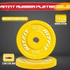 RitFit Color Coded Olympic Bumper Plate for Barbell – 2-Inch Weight Plates With Steel Insert, Rubber Weights for Strength Training in Home Gym(420 Set)