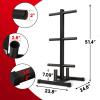 RitFit Horizontal/Vertical Weight Plates Rack, Weight Storage Rack with Barbell Bumper Weight Plates Holder for 2-Inch Weight Plates, Olympic Bar Storage Rack with Handle and Rolling Wheels(Vertical)