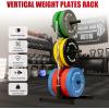 RitFit Horizontal/Vertical Weight Plates Rack, Weight Storage Rack with Barbell Bumper Weight Plates Holder for 2-Inch Weight Plates, Olympic Bar Storage Rack with Handle and Rolling Wheels(Vertical)