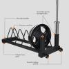 RitFit Horizontal/Vertical Weight Plates Rack, Weight Storage Rack with Barbell Bumper Weight Plates Holder for 2-Inch Weight Plates, Olympic Bar Storage Rack with Handle and Rolling Wheels(Horizontal)