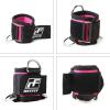 RitFit Kickback Ankle Straps Padded Ankle Strap for Cable Machine,Strong Hook and Loop,Reinforced 3 D-Ring, Adjustable Comfort fit Neoprene – Premium Ankle Cuffs to Enhance Abs, Glute & Leg Workouts(pink)