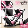 RitFit Leg Press Hack Squat Machine, Professional Adjustable Leg Press Machine for Home Gym with Linear Bearing, Specialty Hack Squat Machine for Full Lower Body Workout with Weight Storage Posts(Pink)