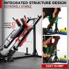 RitFit Leg Press Hack Squat Machine, Professional Adjustable Leg Press Machine for Home Gym with Linear Bearing, Specialty Hack Squat Machine for Full Lower Body Workout with Weight Storage Posts(Red)
