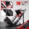RitFit Leg Press Hack Squat Machine, Professional Adjustable Leg Press Machine for Home Gym with Linear Bearing, Specialty Hack Squat Machine for Full Lower Body Workout with Weight Storage Posts(Red)