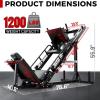 RitFit Leg Press Hack Squat Machine, Professional Adjustable Leg Press Machine for Home Gym with Linear Bearing, Specialty Hack Squat Machine for Full Lower Body Workout with Weight Storage Posts(Black)