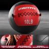 RitFit Medicine Ball / weight ball / Soft Medicine Ball / Wall Medicine Ball / Soft Wall Ball / Wall Ball set/ Medicine Balls for Exercise and Conditioning Workouts, Fitness Gym Equipment for Core Training and Cross Training (5/10/15/20/25/30 lbs)(Red+Orange+Green+Blue(10lb+15lb+20lb+25lb))
