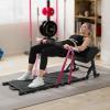 RitFit Multi-Function Hip Thrust Machine Bench Platform HTM-800, 800lbs Capacity Booty Workout Equipment with Thick Back Pad, Barbell Hip Thrust Cover and Band Pegs, for Glute Training Home Gym