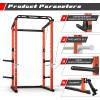 RitFit PPC01 Power Cage 1000LB Capacity and Packages with Optional Basic Power Rack, Weight Bench, Barbell Set with Olympic Barbell, DIY LAT Pull Down Pulley System, for Garage & Home Gym