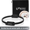 RitFit Pilates Ring Circle – 14 Inch Magic Fitness Circle for Toning Inner & Outer Thighs, Bonus Workout Guide Included(Black)