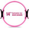 RitFit Pilates Ring Circle – 14 Inch Magic Fitness Circle for Toning Inner & Outer Thighs, Bonus Workout Guide Included(Pink)