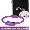 RitFit Pilates Ring Circle – 14 Inch Magic Fitness Circle for Toning Inner & Outer Thighs, Bonus Workout Guide Included(Purple)