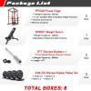 RitFit Squat Rack Power Cage Home Gym Package, Includes 1000LBS Power Rack with Cable Crossover System, Weight Bench, Weight Plate Set with Olympic Barbell (PPC02 Package 1.6K (CLF BP 230LBS))-Orange