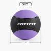 RitFit Weighted Medicine Ball – Non-Slip Rubber Shell & Dual Texture Grip – Workout Exercise Ball for Core Strength, Balance Training, Coordination Fitness – Multiple Weights & Colors(Purple-10LB)