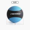 RitFit Weighted Medicine Ball – Non-Slip Rubber Shell & Dual Texture Grip – Workout Exercise Ball for Core Strength, Balance Training, Coordination Fitness – Multiple Weights & Colors(Aqua-4LB)