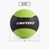 RitFit Weighted Medicine Ball – Non-Slip Rubber Shell & Dual Texture Grip – Workout Exercise Ball for Core Strength, Balance Training, Coordination Fitness – Multiple Weights & Colors(Grass Green-6LB)